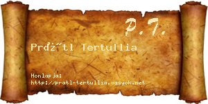 Prátl Tertullia névjegykártya